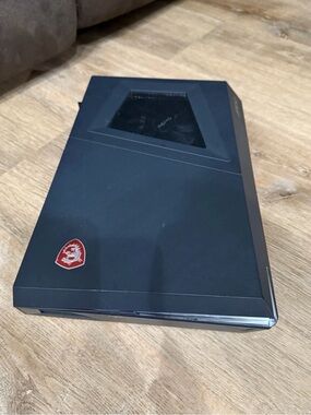 MSI Black Laptop with Red Dragon Emblem